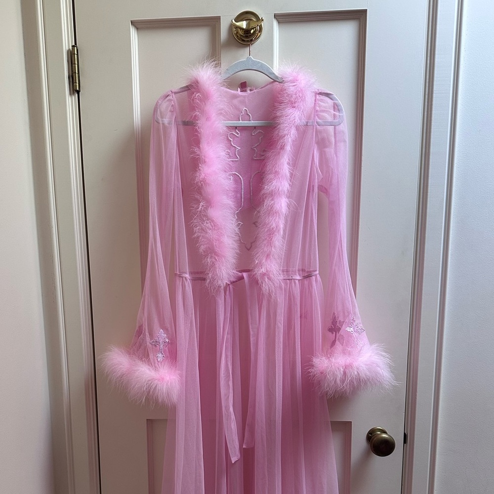 Sugar Thrillz Holy Revelation Marabou Robe Size S
